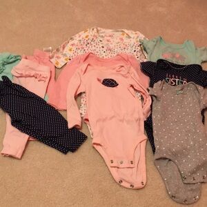 Huge lot basically new baby girl clothes